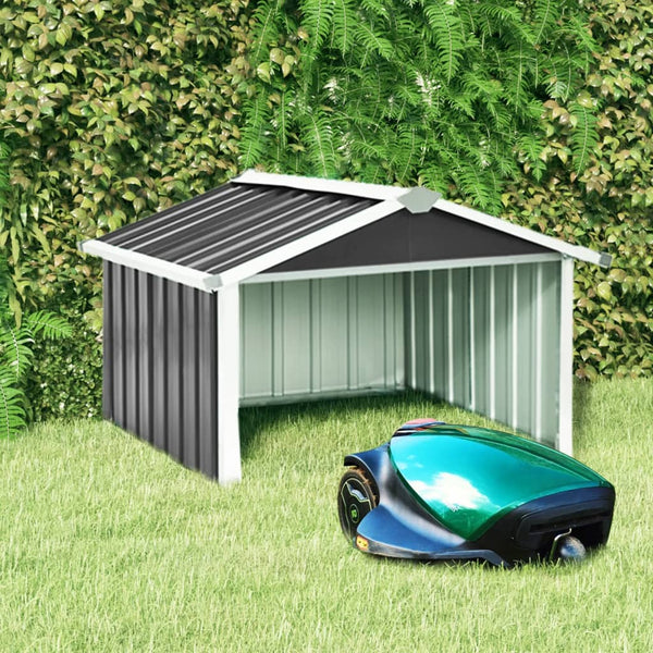 Sheds Summerhouses Carports Garden Robot Lawnmower Shed 92X97x63 Cm Galvanised Steel