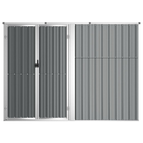 Sheds Summerhouses Carports Garden Tool Shed Grey 225X89x161 Cm Galvanised Steel