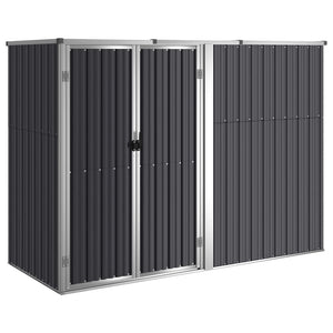 Sheds Summerhouses Carports Garden Tool Shed Anthracite 225X89x161 Cm Galvanised Steel