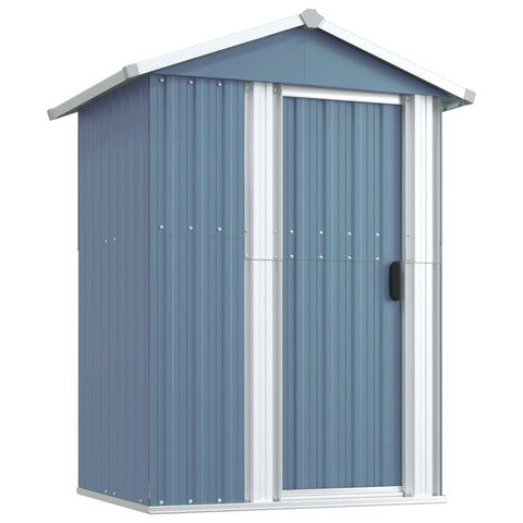 Sheds Summerhouses Carports Garden Shed Grey 126X97.5X177 Cm Galvanised Steel