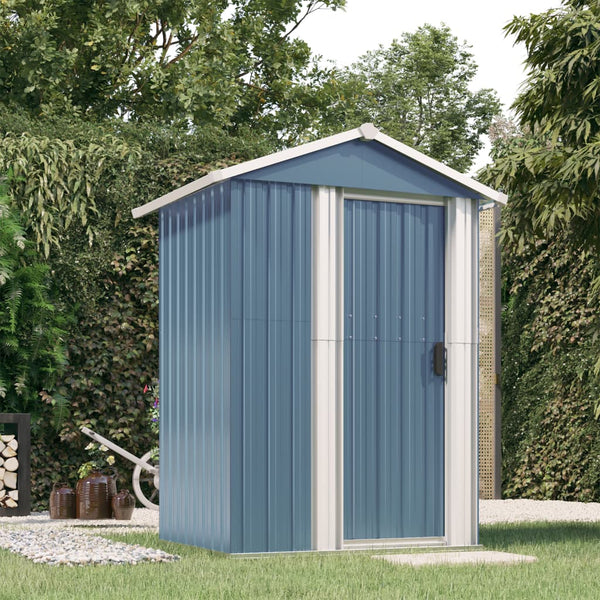 Sheds Summerhouses Carports Garden Shed Grey 126X97.5X177 Cm Galvanised Steel