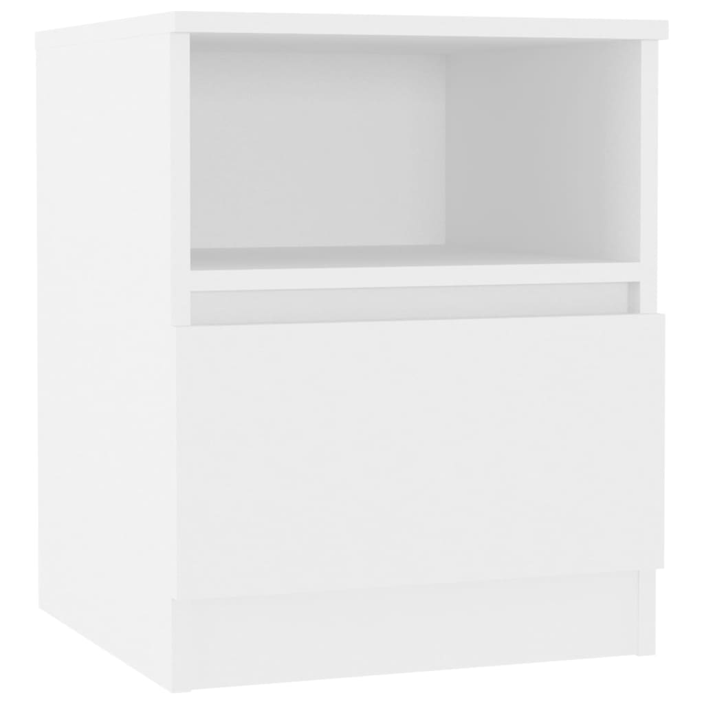 Bedside Tables Bed Cabinet White 40X40x50 Cm Engineered Wood