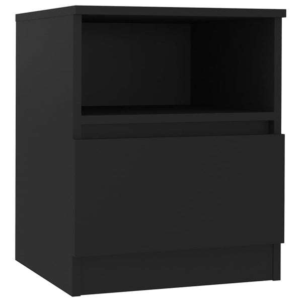 Bedside Tables Bed Cabinets 2 Pcs Black 40X40x50 Cm Engineered Wood