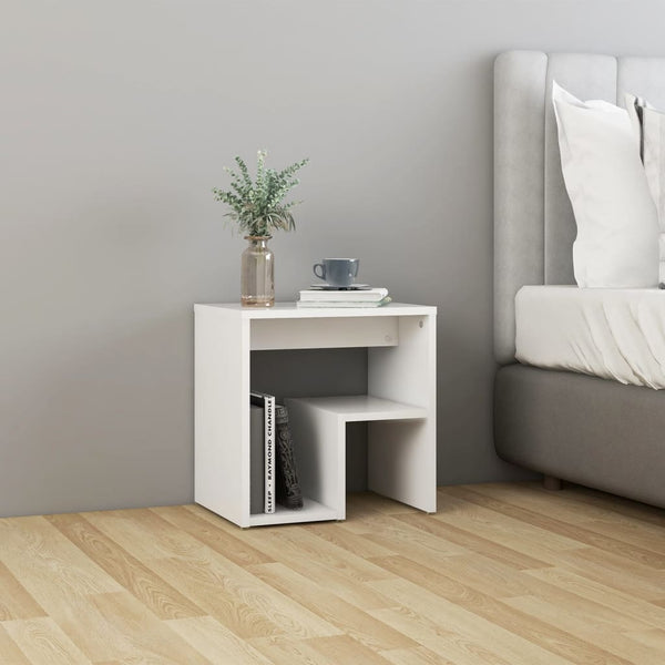 Bedside Tables Bed Cabinet White 40X30x40 Cm Engineered Wood