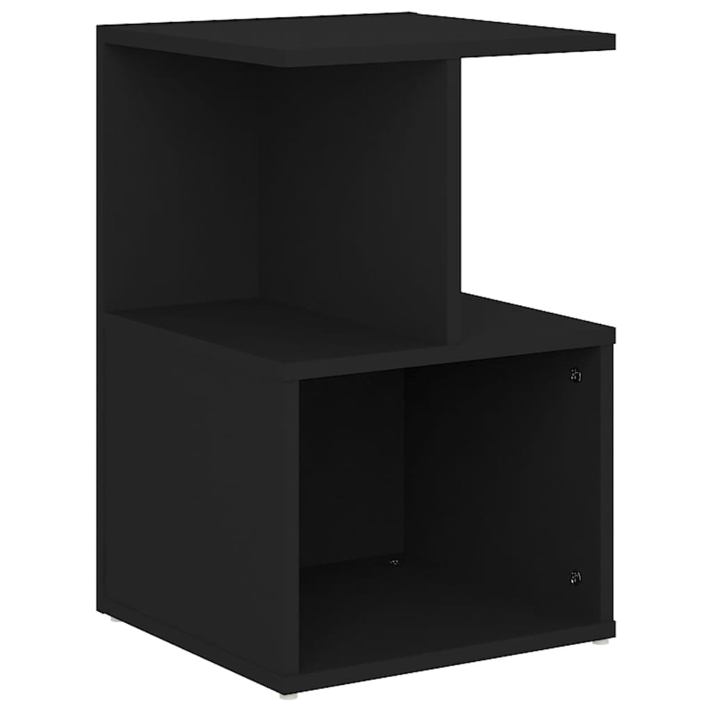 Bedside Tables Bedside Cabinet Black 35X35x55 Cm Engineered Wood