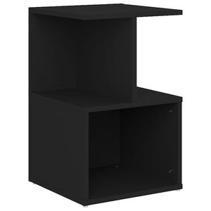 Bedside Tables Bedside Cabinet Black 35X35x55 Cm Engineered Wood