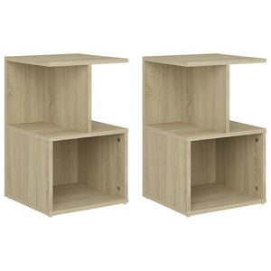 Bedside Tables Bedside Cabinets 2 Pcs Sonoma Oak 35X35x55 Cm Engineered Wood