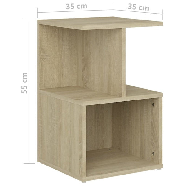 Bedside Tables Bedside Cabinets 2 Pcs Sonoma Oak 35X35x55 Cm Engineered Wood