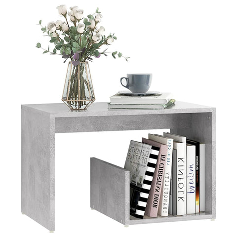 Side Tables Side Table Concrete Grey 59X36x38 Cm Engineered Wood