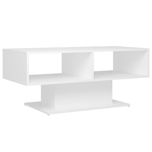 Coffee Tables Coffee Table White 103.5X50x44.5 Cm Engineered Wood