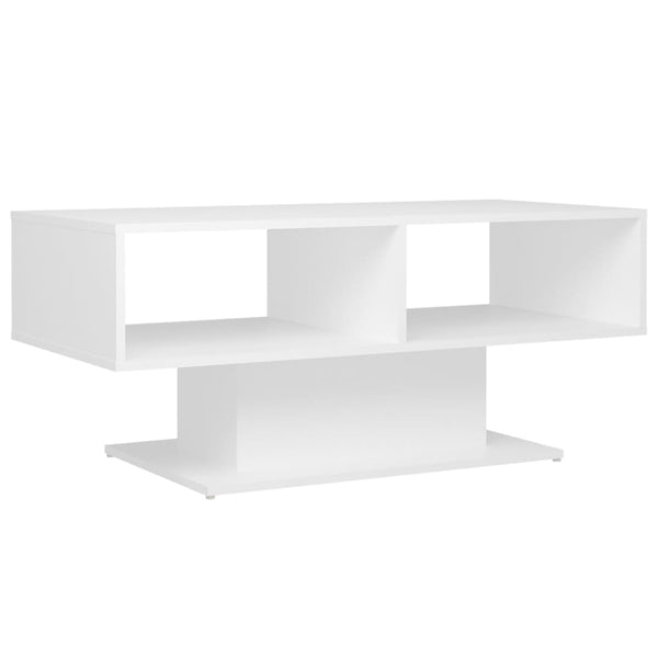 Coffee Tables Coffee Table White 103.5X50x44.5 Cm Engineered Wood