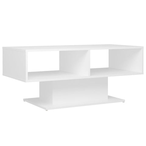 Coffee Tables Coffee Table White 103.5X50x44.5 Cm Engineered Wood