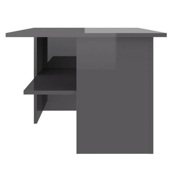 Coffee Tables Coffee Table High Gloss Grey 90X60x46.5 Cm Engineered Wood