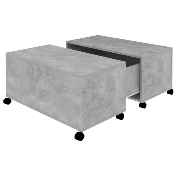 Coffee Tables Coffee Table Concrete Grey 75X75x38 Cm Engineered Wood