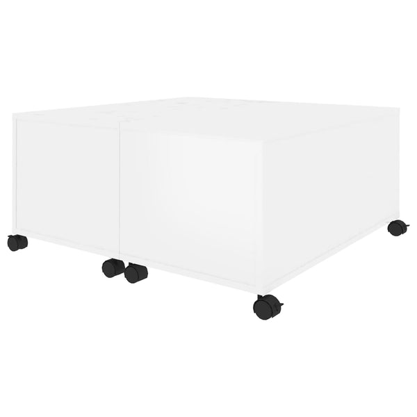 Coffee Tables Coffee Table High Gloss White 75X75x38 Cm Engineered Wood