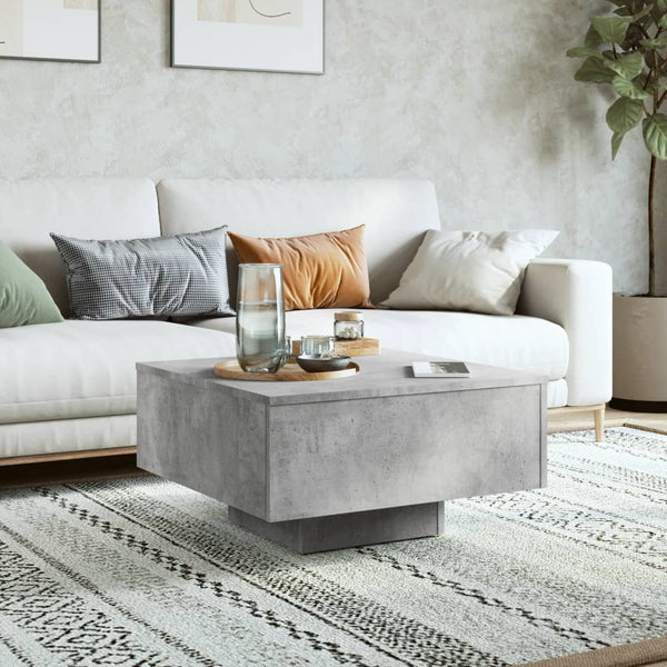 Coffee Tables Coffee Table Concrete Grey 60X60x31.5 Cm Engineered Wood