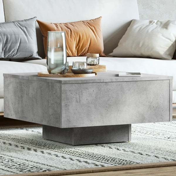 Coffee Tables Coffee Table Concrete Grey 60X60x31.5 Cm Engineered Wood