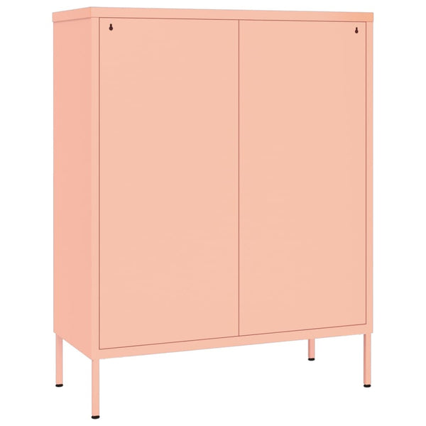 Cabinets & Cupboards Drawer Cabinet Pink 80X35x101.5 Cm Steel