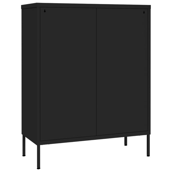 Cabinets & Cupboards Drawer Cabinet Black 80X35x101.5 Cm Steel