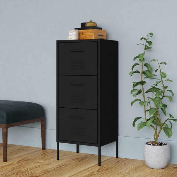 Cabinets & Cupboards Storage Cabinet Black 42.5X35x101.5 Cm Steel