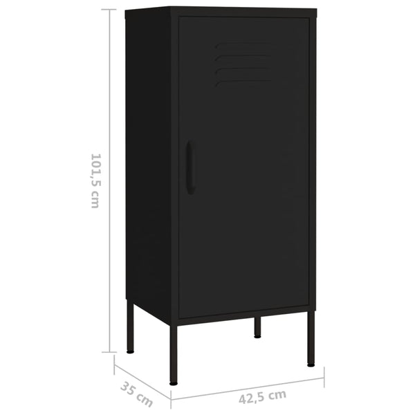 Cabinets & Cupboards Storage Cabinet Black 42.5X35x101.5 Cm Steel