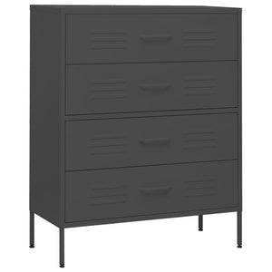 Dressers & Chests of Drawers Chest Of Drawers Anthracite 80X35x101.5 Cm Steel