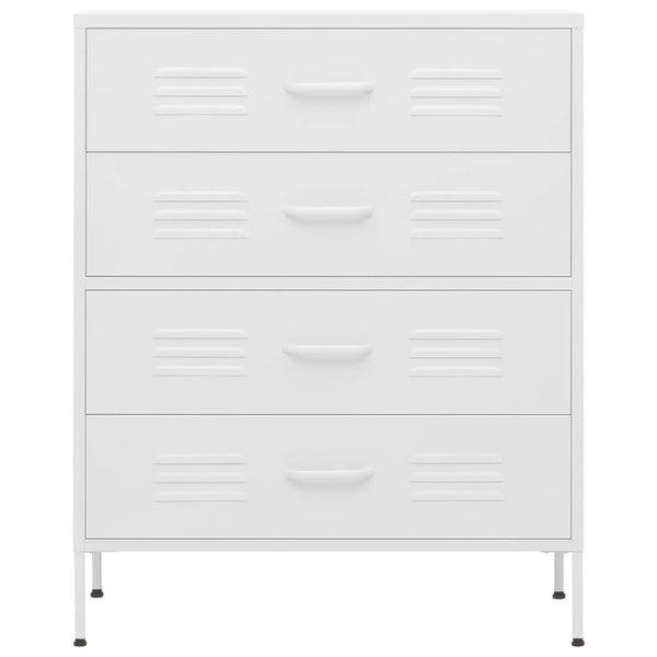 Dressers & Chests of Drawers Chest Of Drawers White 80X35x101.5 Cm Steel