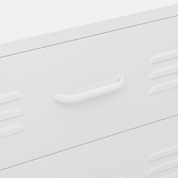 Dressers & Chests of Drawers Chest Of Drawers White 80X35x101.5 Cm Steel