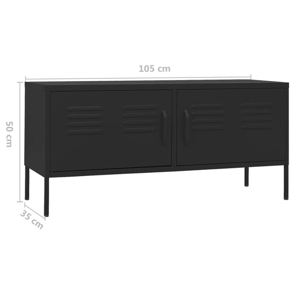 Cabinets & Cupboards Tv Cabinet Black 105X35x50 Cm Steel