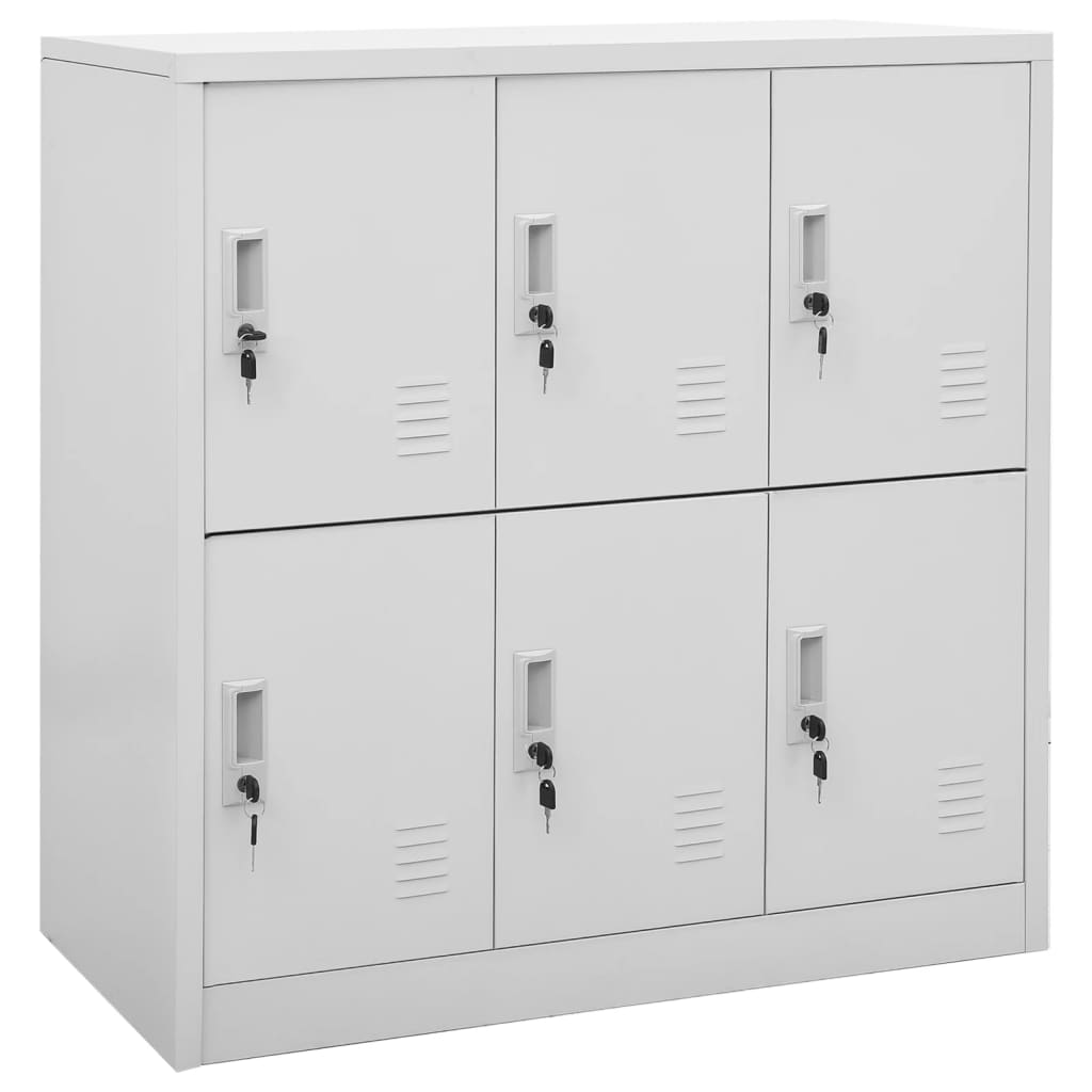 Cabinets & Cupboards Locker Cabinet Light Grey 90X45x92.5 Cm Steel