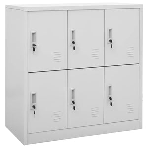 Cabinets & Cupboards Locker Cabinet Light Grey 90X45x92.5 Cm Steel