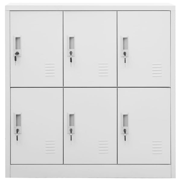 Cabinets & Cupboards Locker Cabinet Light Grey 90X45x92.5 Cm Steel