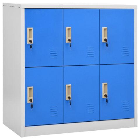 Cabinets & Cupboards Locker Cabinet Light Grey And Blue 90X45x92.5 Cm Steel