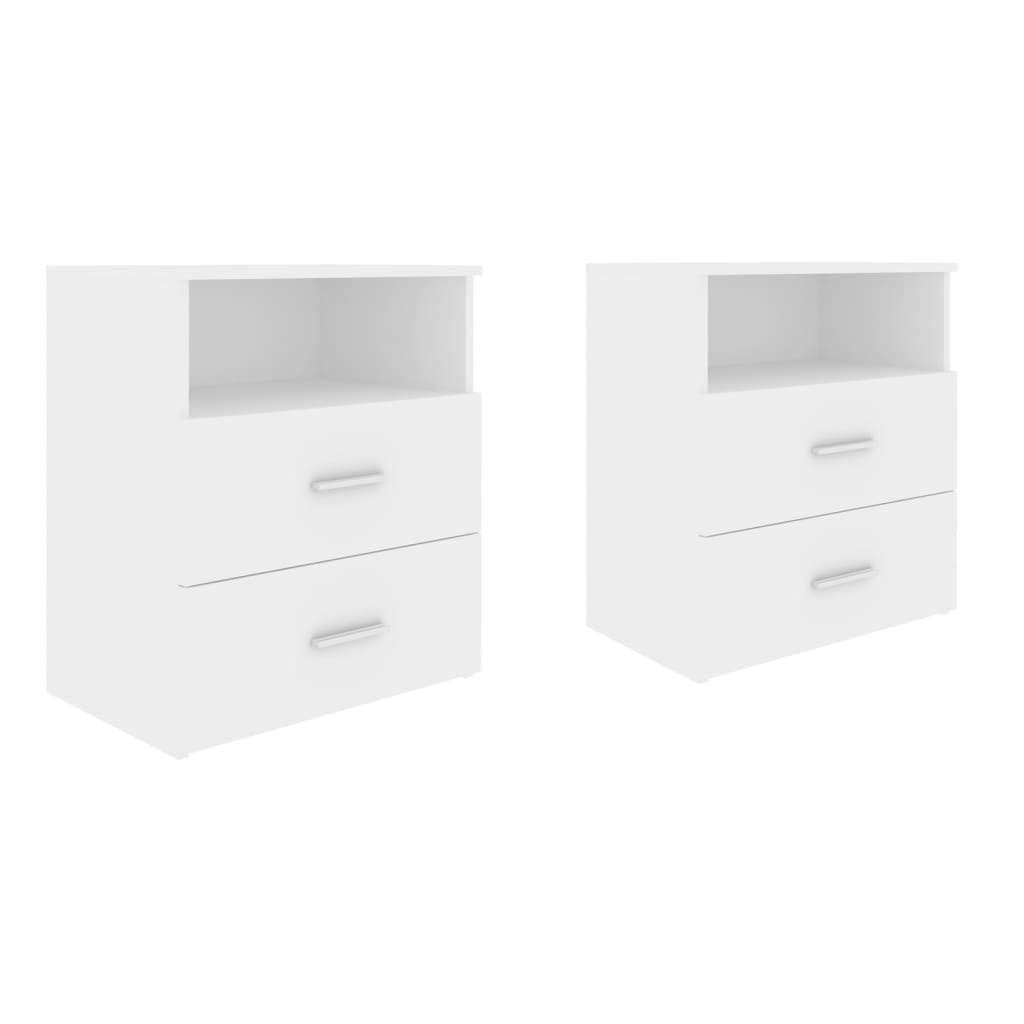 Bedside Tables Bed Cabinets 2 Pcs White 50X32x60 Cm