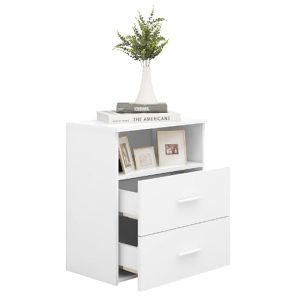 Bedside Tables Bed Cabinets 2 Pcs White 50X32x60 Cm