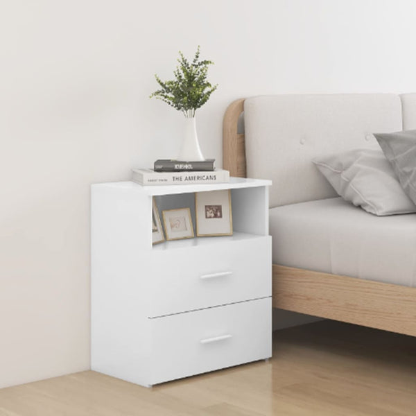 Bedside Tables Bed Cabinets 2 Pcs White 50X32x60 Cm