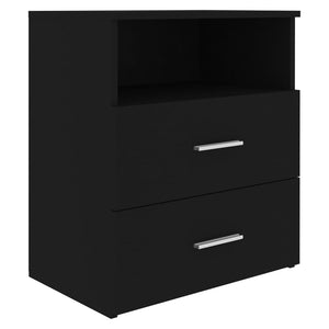 Bedside Tables Bed Cabinet Black 50X32x60 Cm