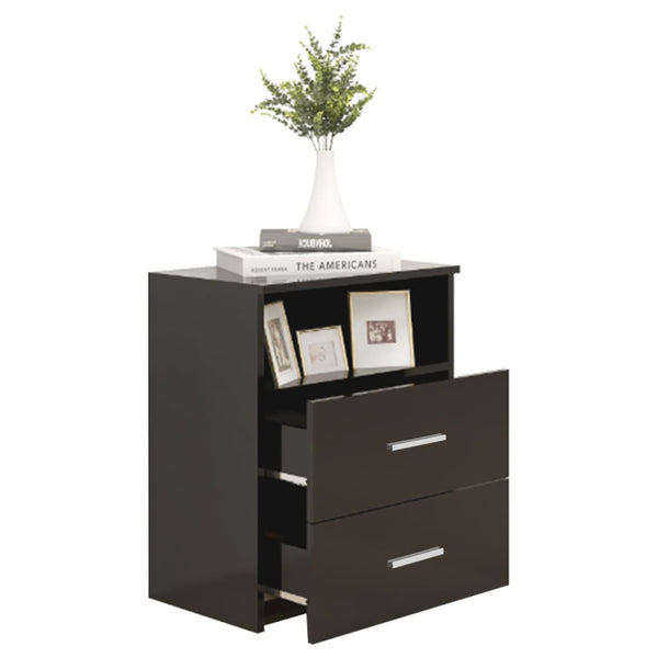 Bedside Tables Bed Cabinet Black 50X32x60 Cm