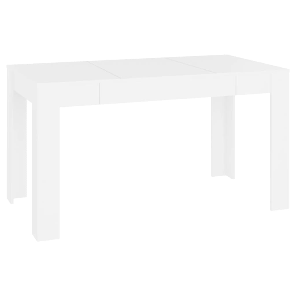 Dining Tables Dining Table White 140X74.5X76 Cm Engineered Wood