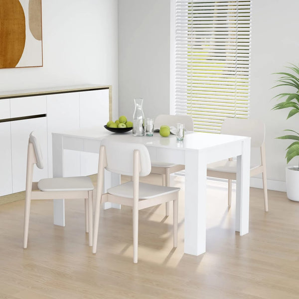 Dining Tables Dining Table White 140X74.5X76 Cm Engineered Wood