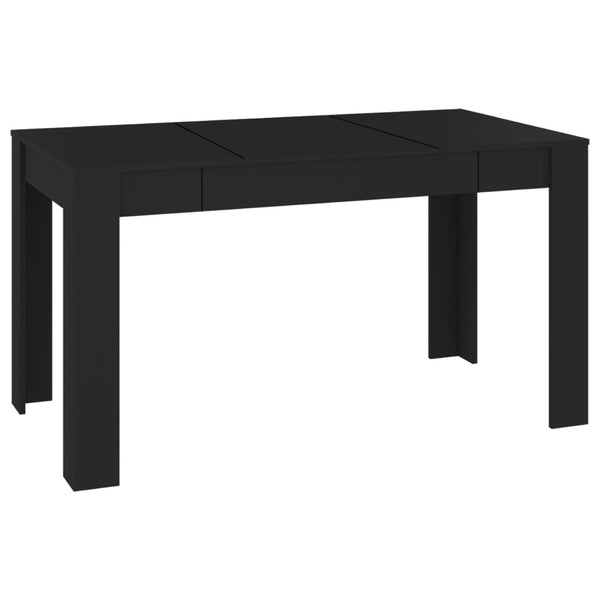 Dining Tables Dining Table Black 140X74.5X76 Cm Engineered Wood