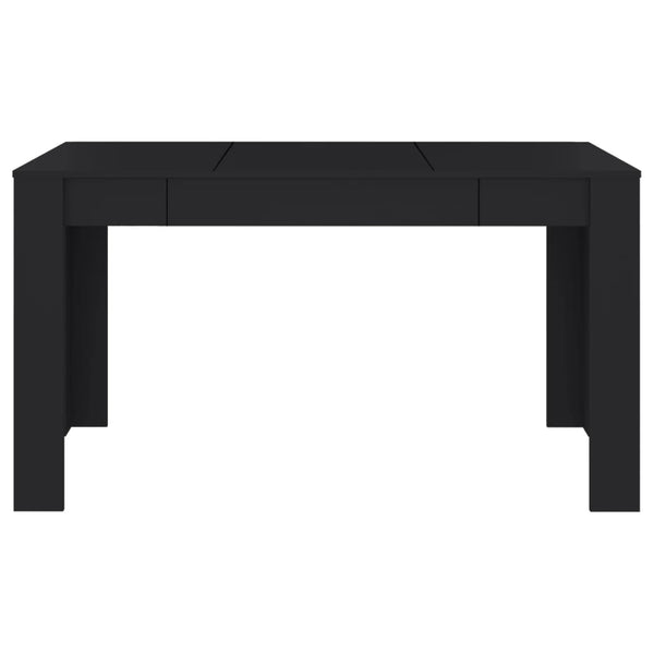 Dining Tables Dining Table Black 140X74.5X76 Cm Engineered Wood