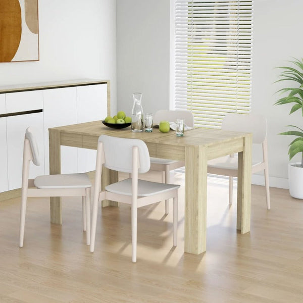 Dining Tables Dining Table Sonoma Oak 140X74.5X76 Cm Engineered Wood