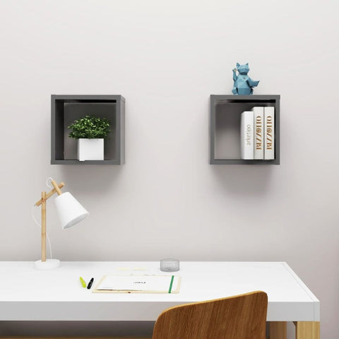 Wall Cube Shelves 2 Pcs 30X15x30 Cm
