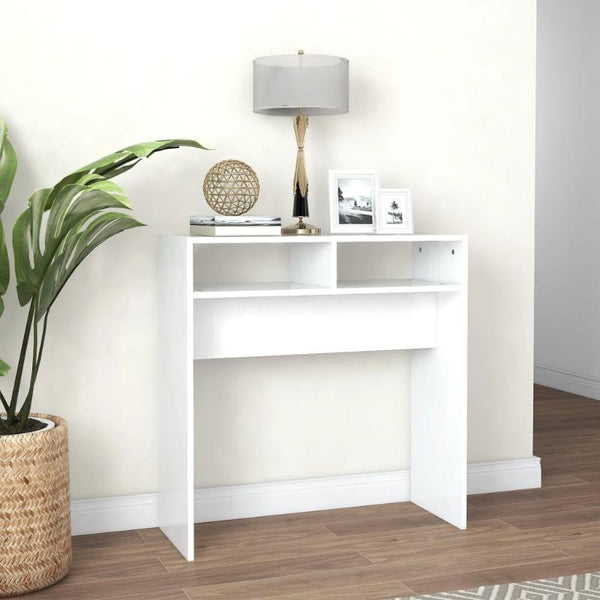 Tables Console Table White 78X30x80 Cm Engineered Wood