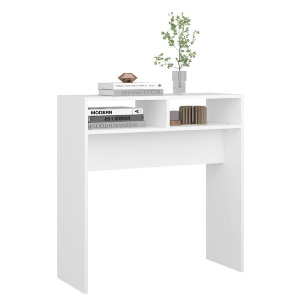 Tables Console Table White 78X30x80 Cm Engineered Wood