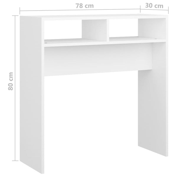 Tables Console Table White 78X30x80 Cm Engineered Wood