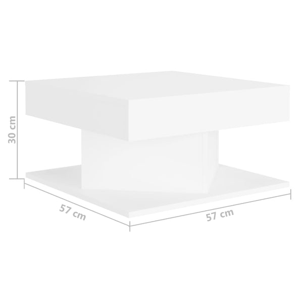 Coffee Tables Coffee Table White 57X57x30 Cm Engineered Wood