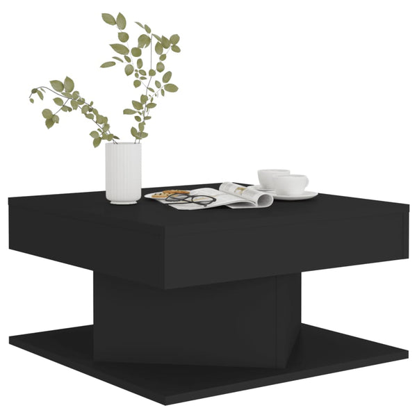 Coffee Tables Coffee Table Black 57X57x30 Cm Engineered Wood