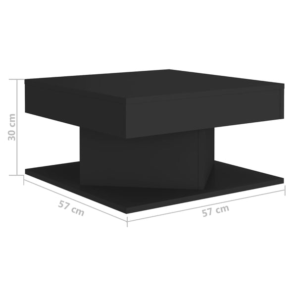 Coffee Tables Coffee Table Black 57X57x30 Cm Engineered Wood